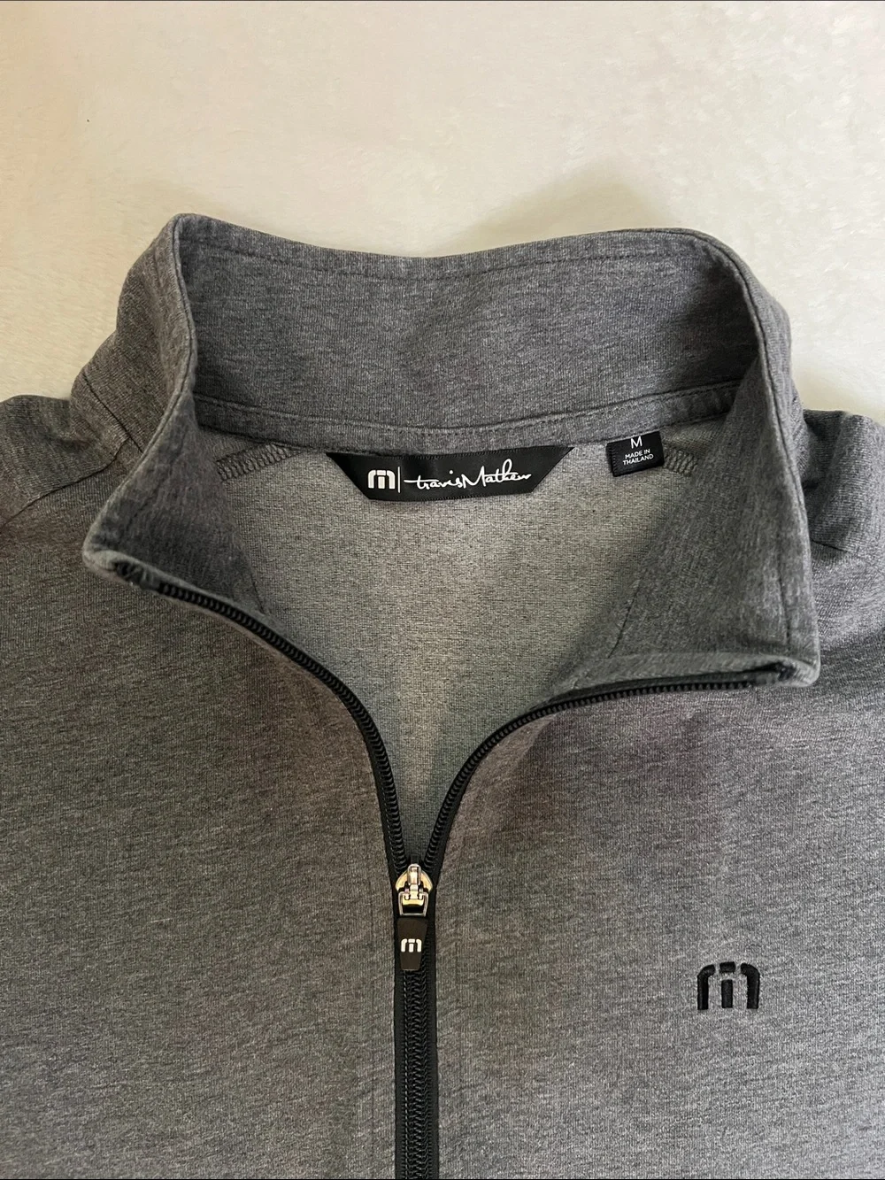 Travis Mathew Zachary Half Zip Pullover Gray Size M